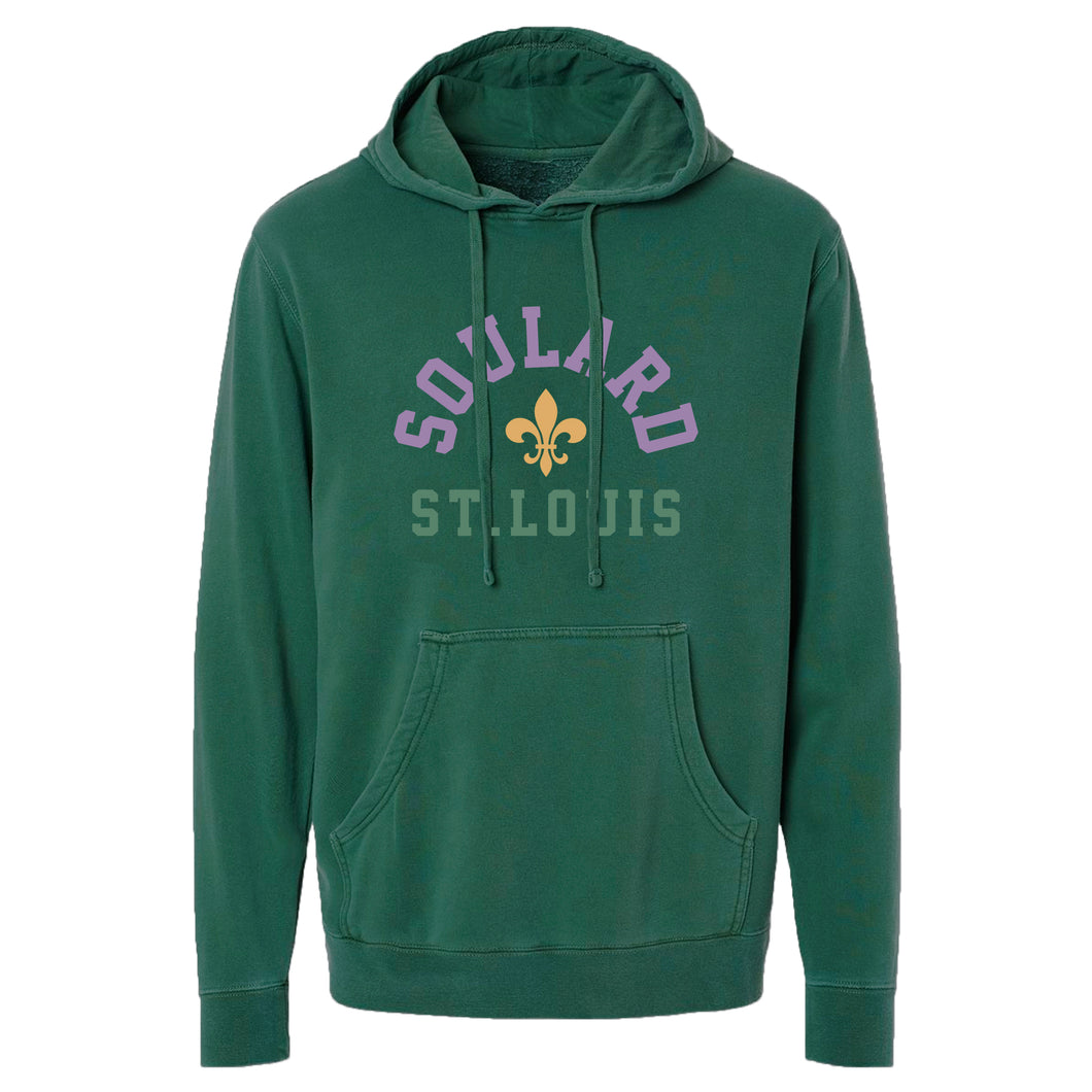 Soulard St. Louis Fleur De Lis Mardi Gras Unisex Hoodie - Green