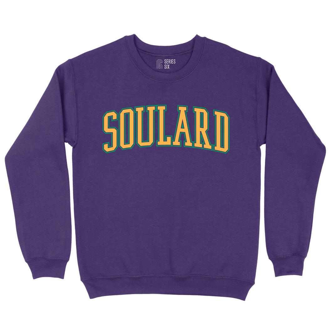 Soulard Puff Ink Crewneck Unisex Sweatshirt - Purple