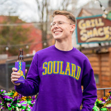 Load image into Gallery viewer, Soulard Puff Ink Crewneck Unisex Sweatshirt - Purple
