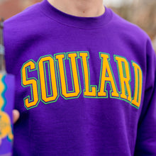 Load image into Gallery viewer, Soulard Puff Ink Crewneck Unisex Sweatshirt - Purple
