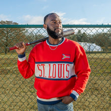 Load image into Gallery viewer, St. Louis Flag Color Block Crewneck Unisex Sweatshirt
