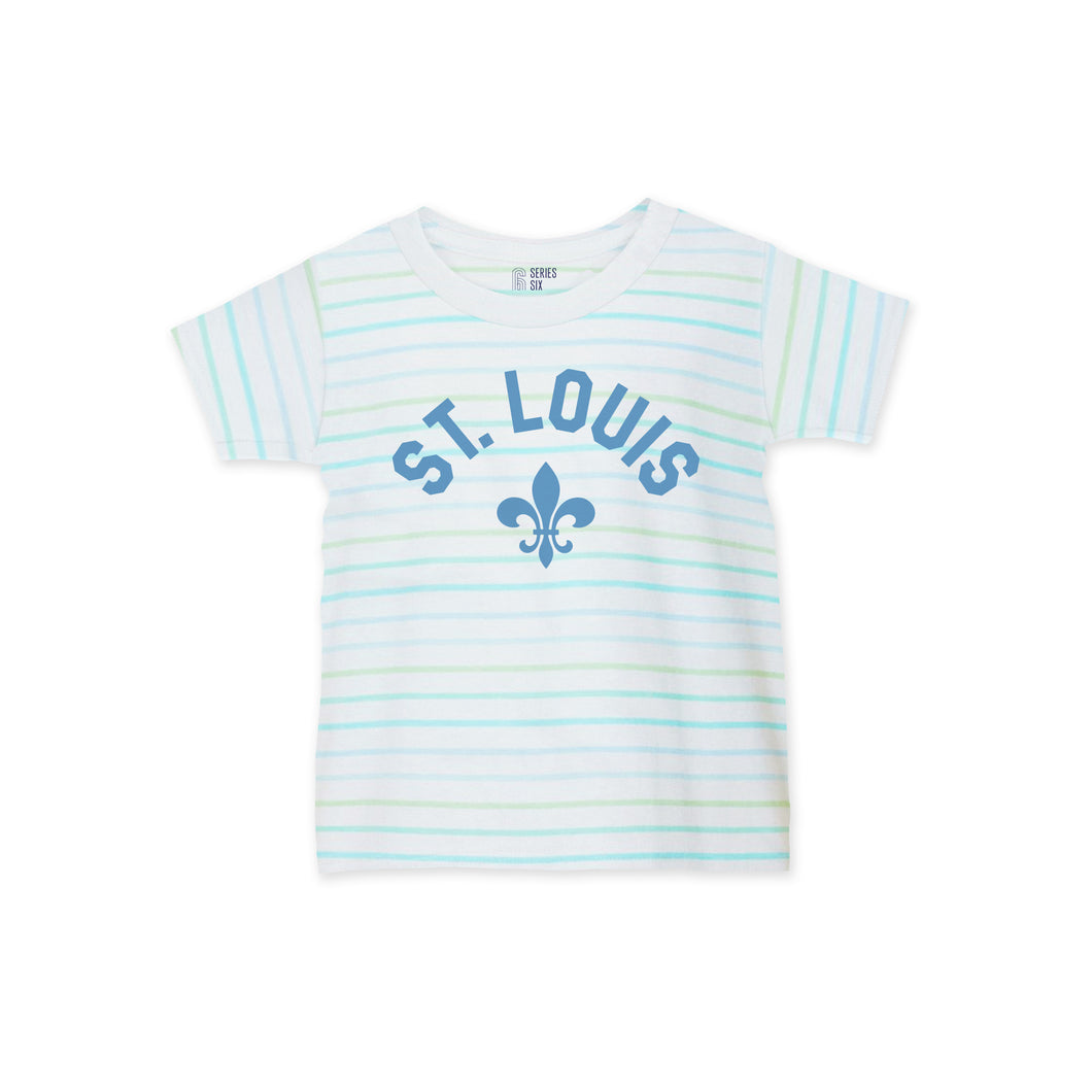 St. Louis Fleur de Lis Toddler T-Shirt - Striped