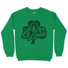 Load image into Gallery viewer, St. Louis Shamrock Script Unisex Crewneck Sweatshirt
