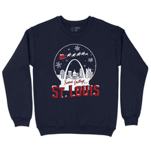 Load image into Gallery viewer, St. Louis Snowglobe Crewneck Unisex Sweatshirt
