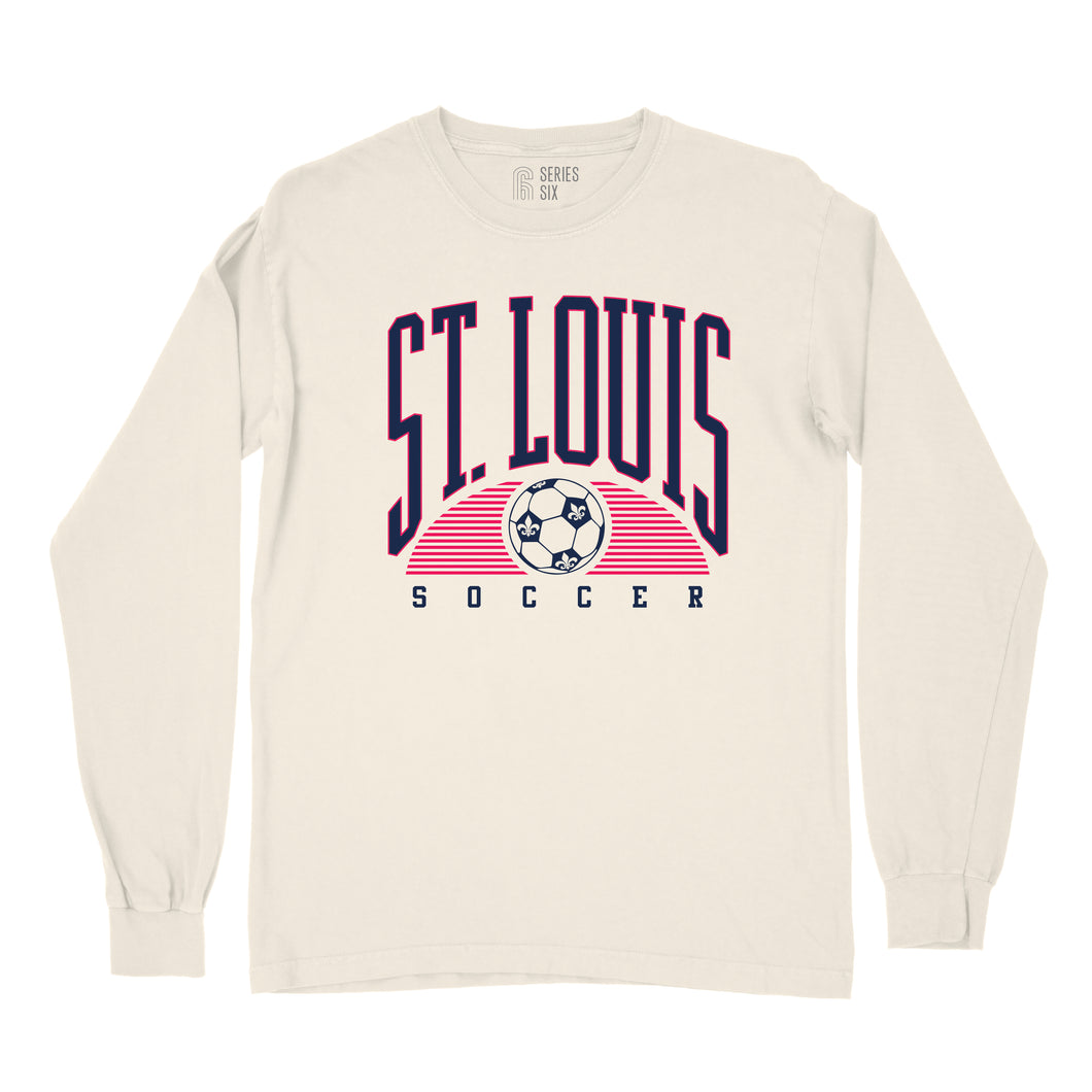 St. Louis Soccer Stripes Long Sleeve Unisex T-Shirt
