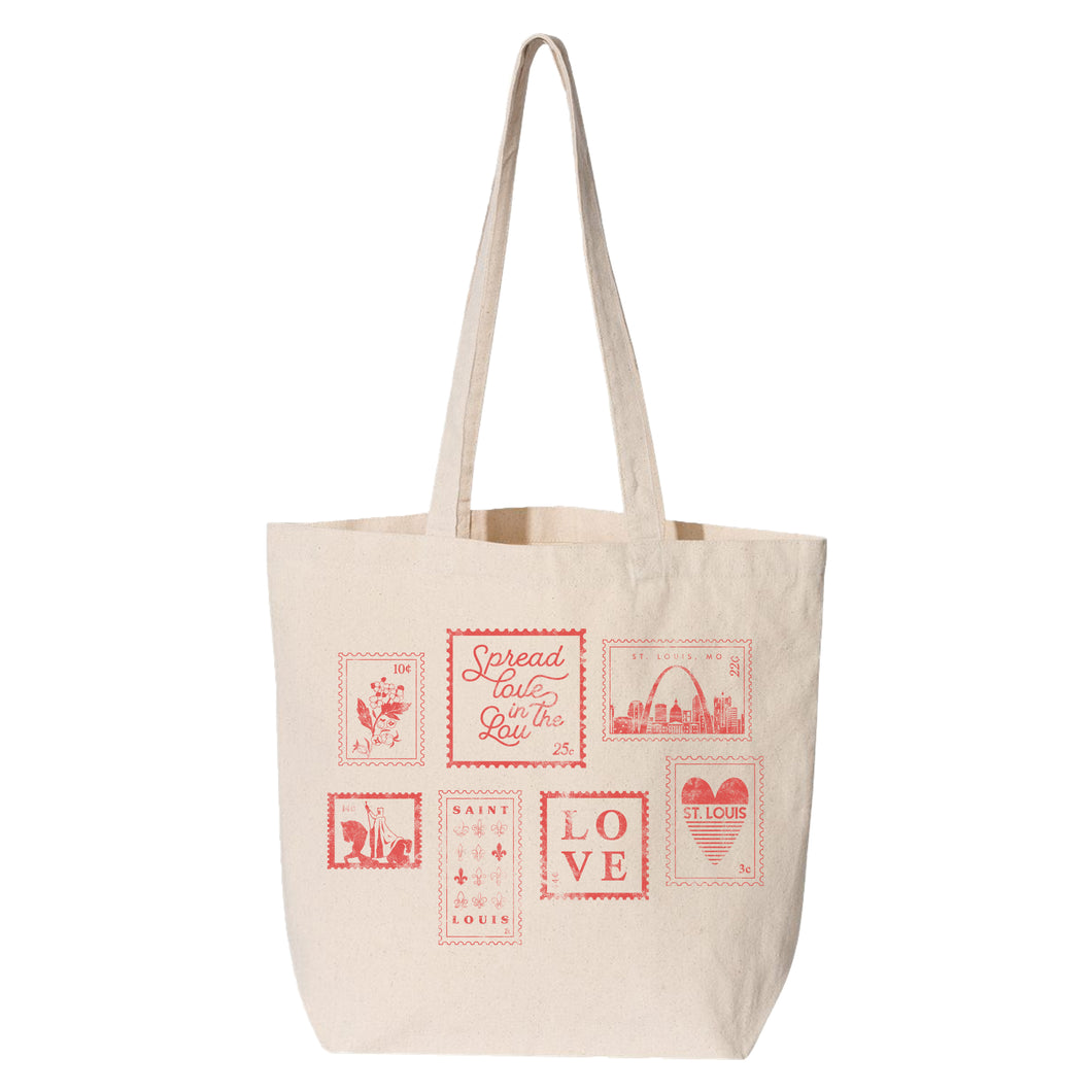 Saint Louis Stamps Tote Bag