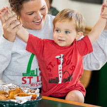 Load image into Gallery viewer, Imo&#39;s Pizza Skyline Toddler + Youth T-Shirt
