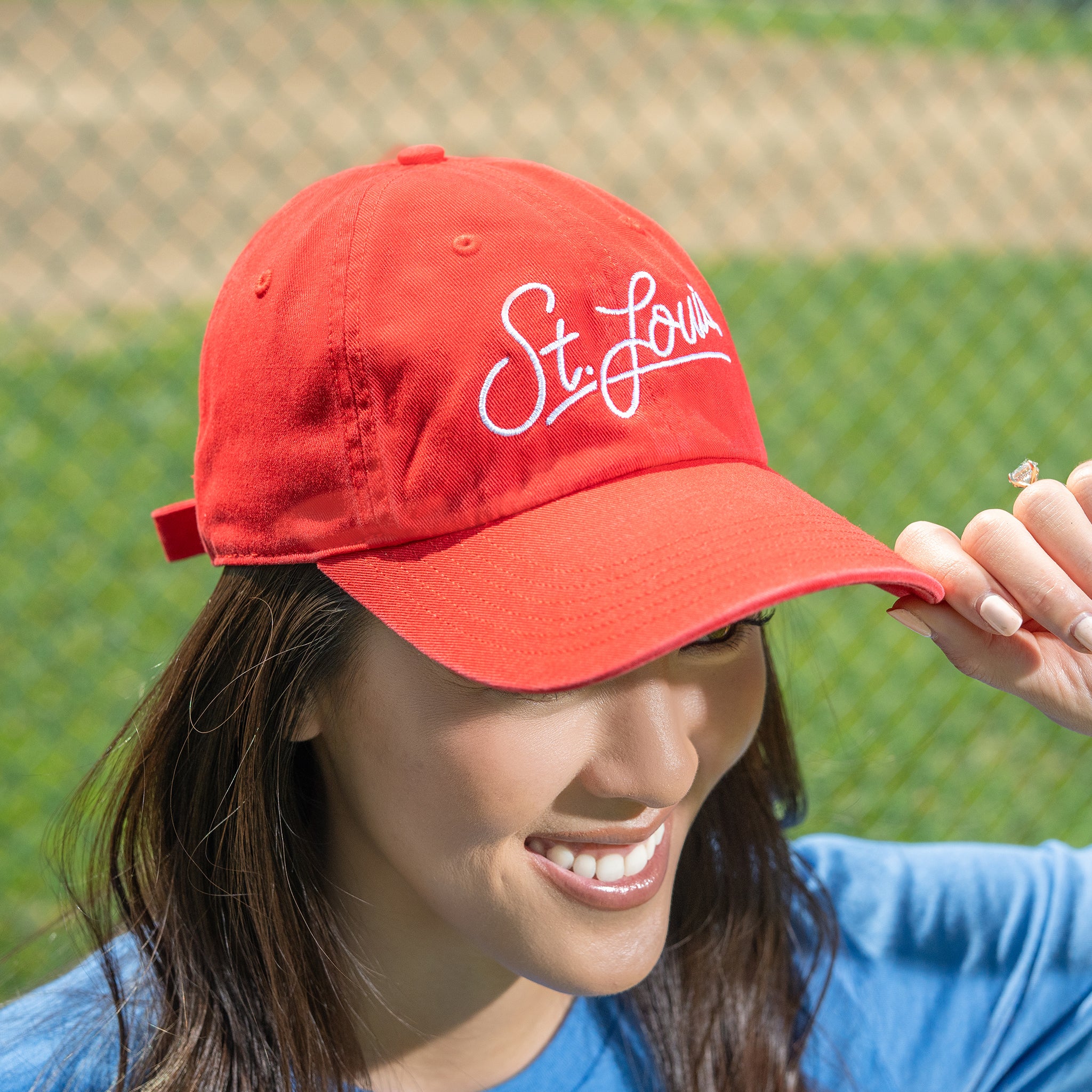 St. Louis Script Soft Style Hat - Red – Series Six