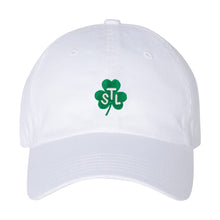 Load image into Gallery viewer, STL Shamrock Soft Style Hat - White
