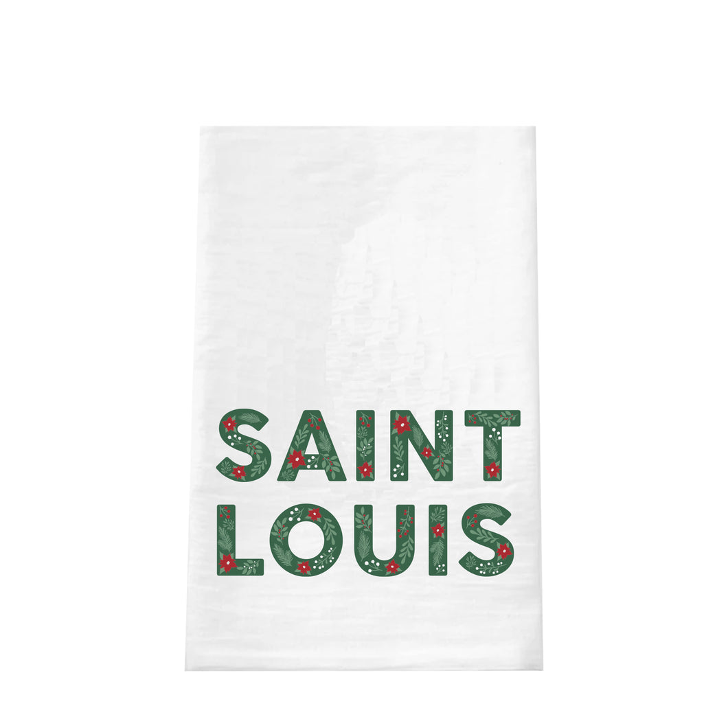 Saint Louis Winter Floral Tea Towel