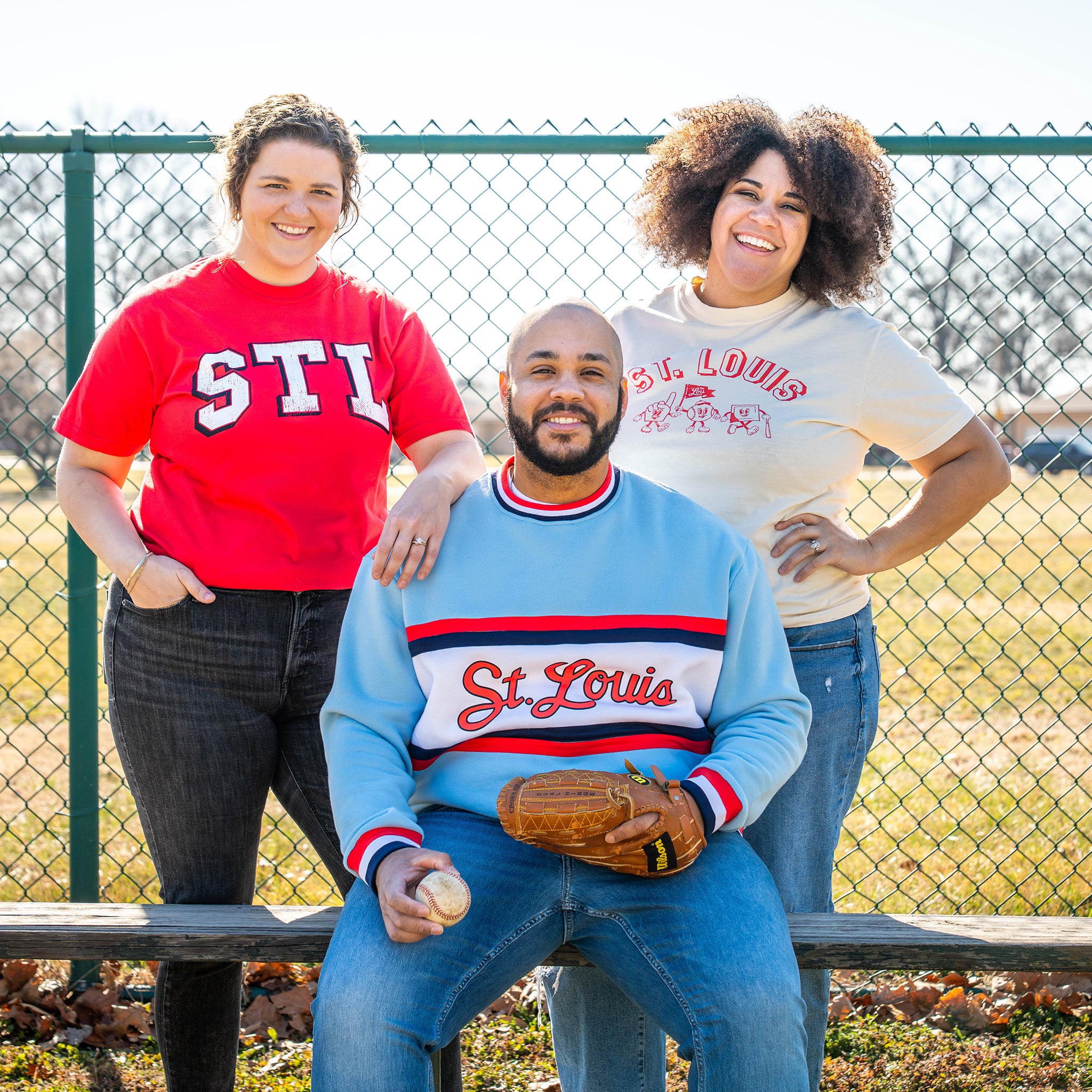 トップス 23AW NEIGHBORHOOD BICOLOR CREWNECK LS L St. Louis Baseball Light Blue Color Block Crewneck Unisex