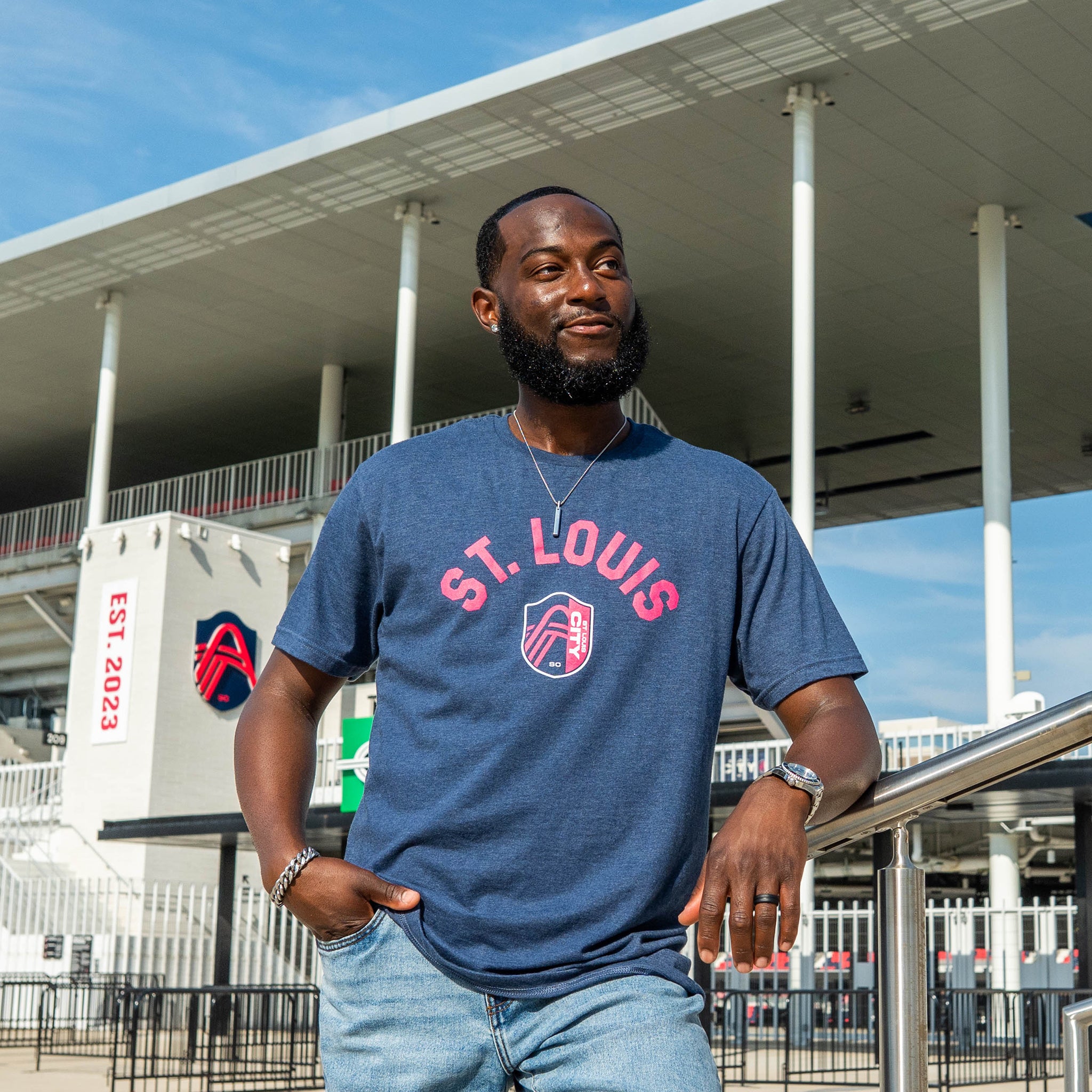 St. Louis CITY SC Classic Crest Unisex Short Sleeve T-Shirt - Navy