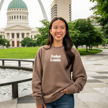 Load image into Gallery viewer, Saint Louis Puff Crewneck Unisex Sweatshirt - Cocoa
