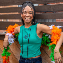 Load image into Gallery viewer, STL Shamrock Mini Cropped Tank Top
