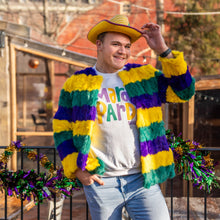 Load image into Gallery viewer, Mardi Gras Faux Fur Coat
