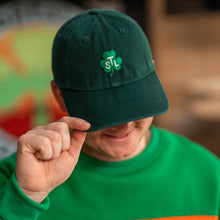 Load image into Gallery viewer, STL Shamrock Soft Style Hat - Forest Green
