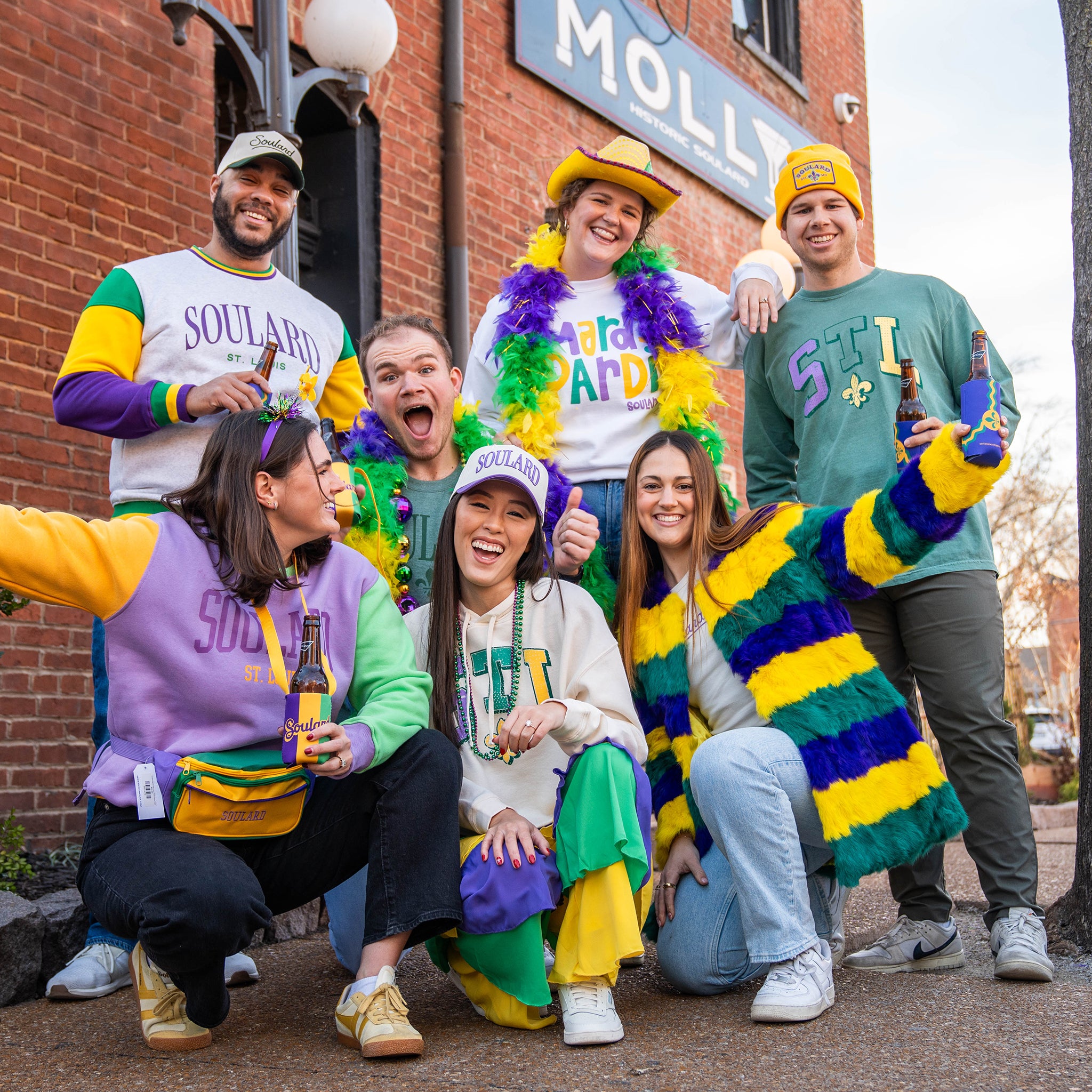STL Fleur de Lis Mardi Gras Hooded Cropped Sweatshirt STL Fleur de Lis Mardi Gras Hooded Cropped Sweatshirt