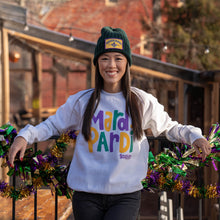 Load image into Gallery viewer, Mardi Pardi Crewneck Unisex Sweatshirt - White
