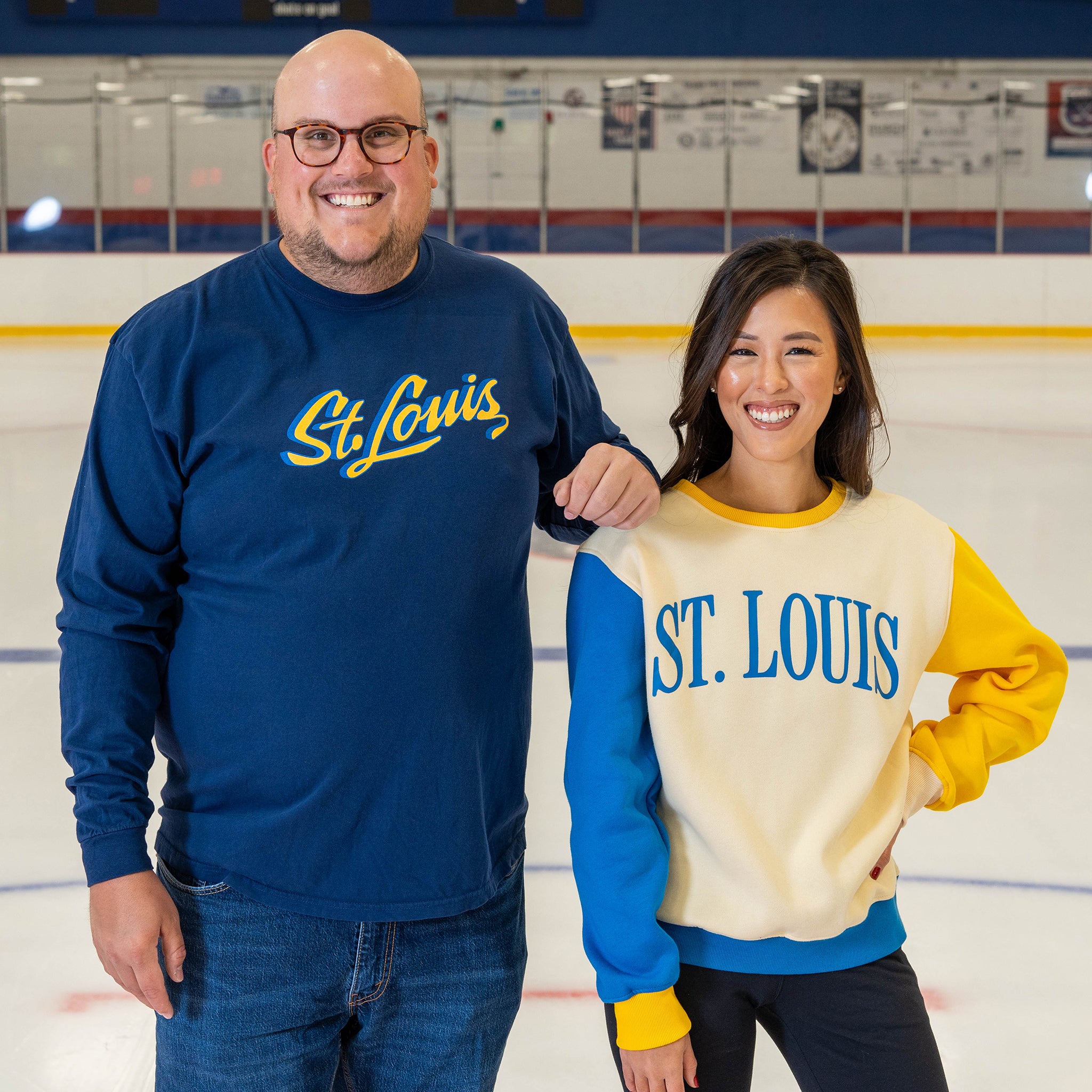 Classic Sleeves Color Block Crewneck Unisex Sweatshirt