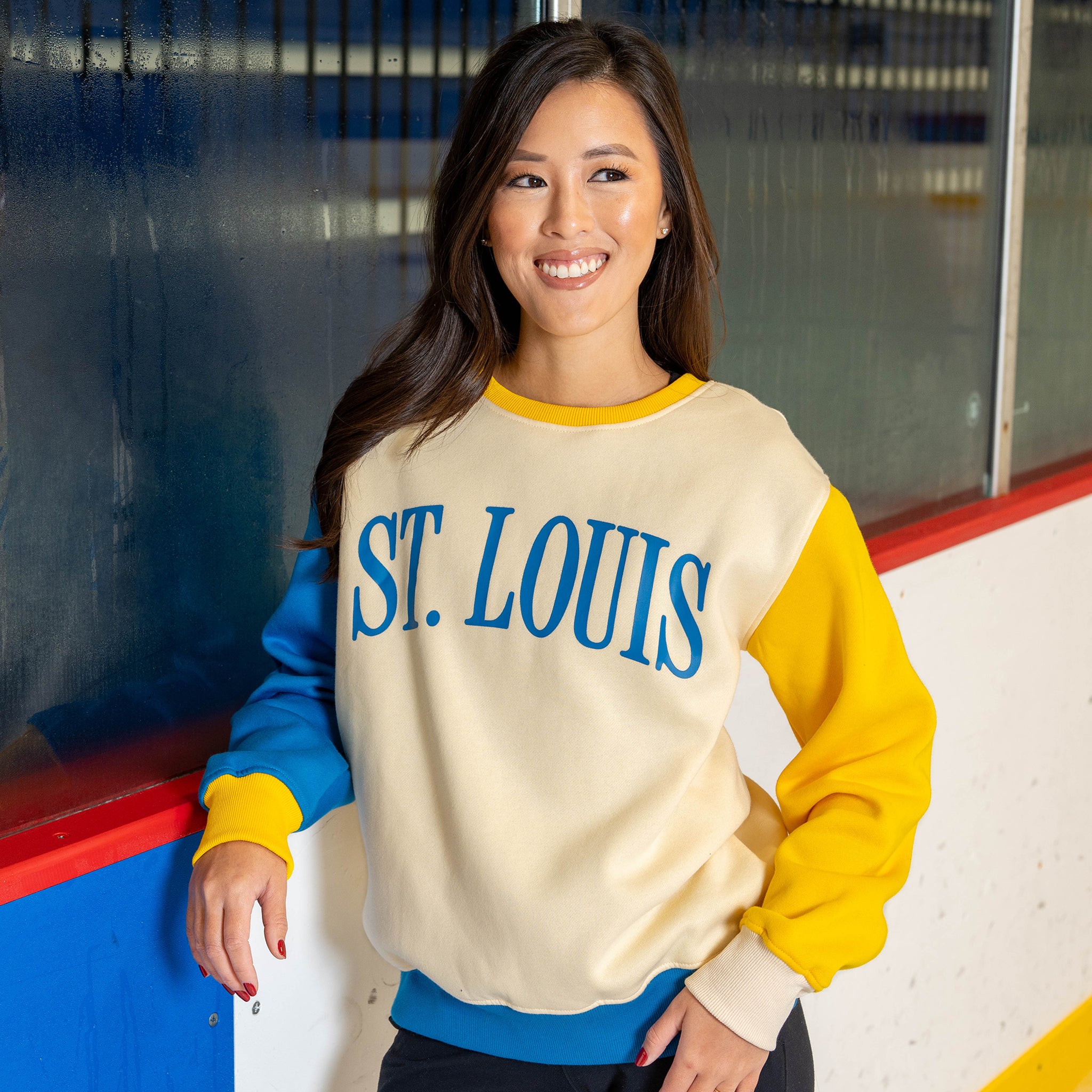 Classic Sleeves Color Block Crewneck Unisex Sweatshirt – Series Six