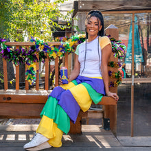Load image into Gallery viewer, Mardi Gras Layered Ruffle Pants
