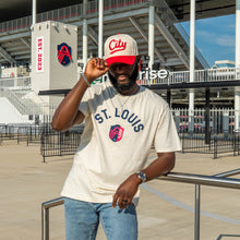 Load image into Gallery viewer, St. Louis CITY SC Script Puff Embroidered Structured Snapback Hat
