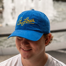 Load image into Gallery viewer, St. Louis Script Soft Style Hat - Royal Blue
