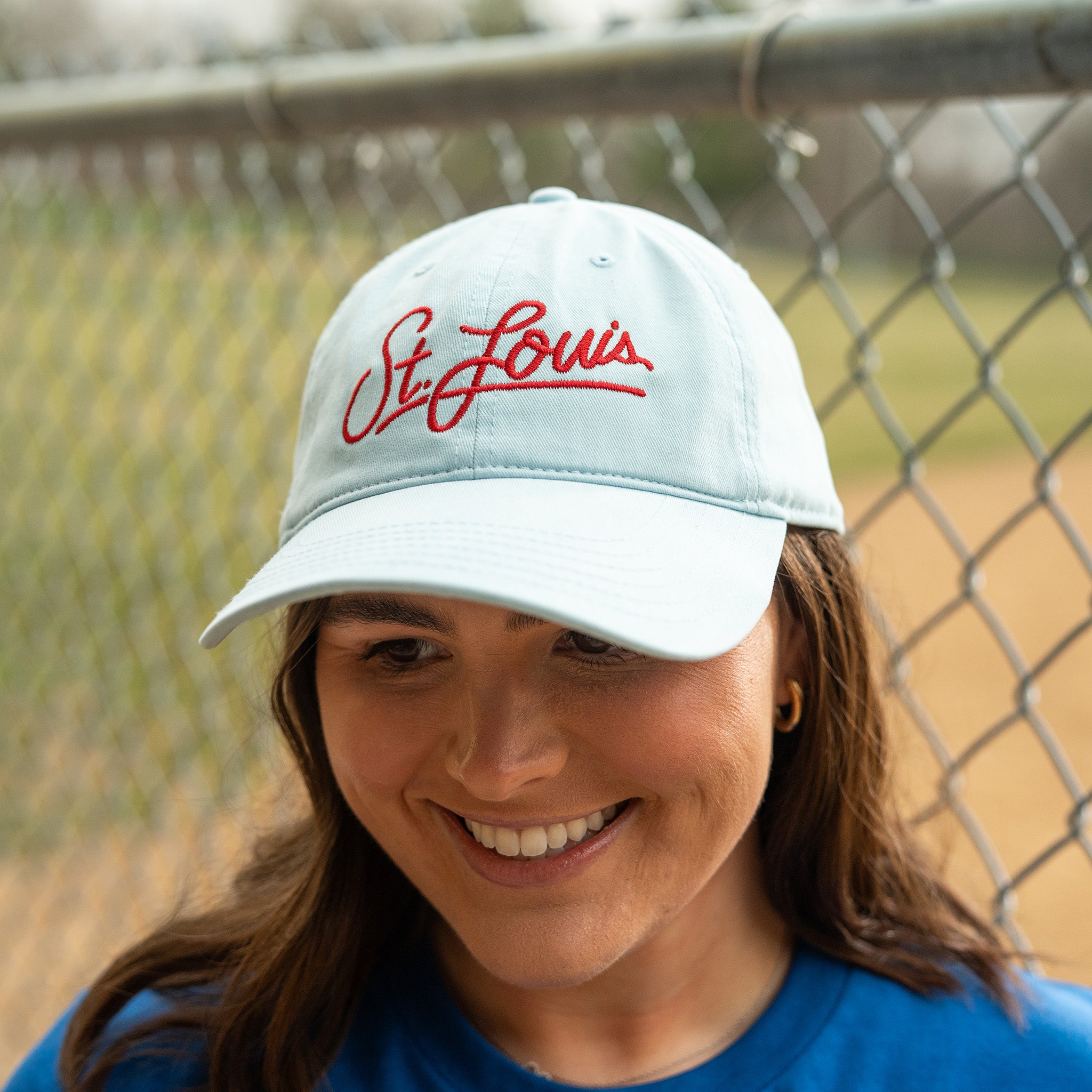 Louis Script Soft Style Hat Powder Blue – Series Six