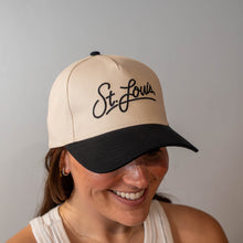 Load image into Gallery viewer, St. Louis Script Embroidered Structured Snapback Hat
