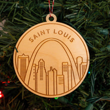 Load image into Gallery viewer, St. Louis Circle Skyline Wooden Ornament
