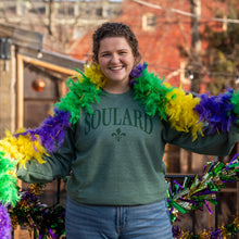 Load image into Gallery viewer, Soulard Fleur De Lis Crewneck Unisex Sweatshirt - Heather Forest
