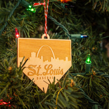 Load image into Gallery viewer, St. Louis Home Plate Wooden Ornament
