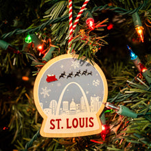 Load image into Gallery viewer, St. Louis Snowglobe Wooden Ornament
