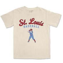 Load image into Gallery viewer, Vintage St. Louis Baseball Player Short Sleeve Unisex T-Shirt - Ivory
