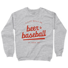 Load image into Gallery viewer, A City Built on Beer and Baseball Crewneck Unisex Sweatshirt
