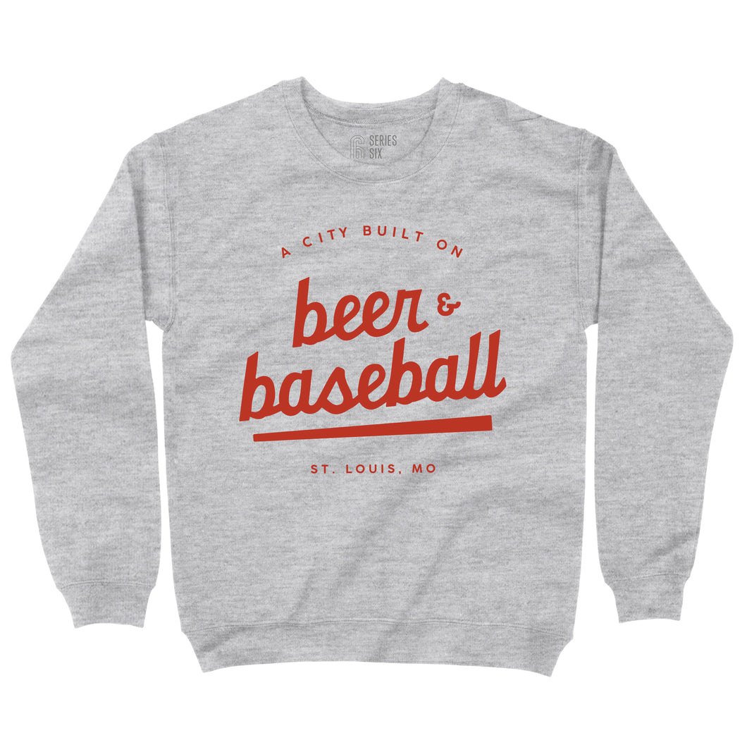 A City Built on Beer and Baseball Crewneck Unisex Sweatshirt