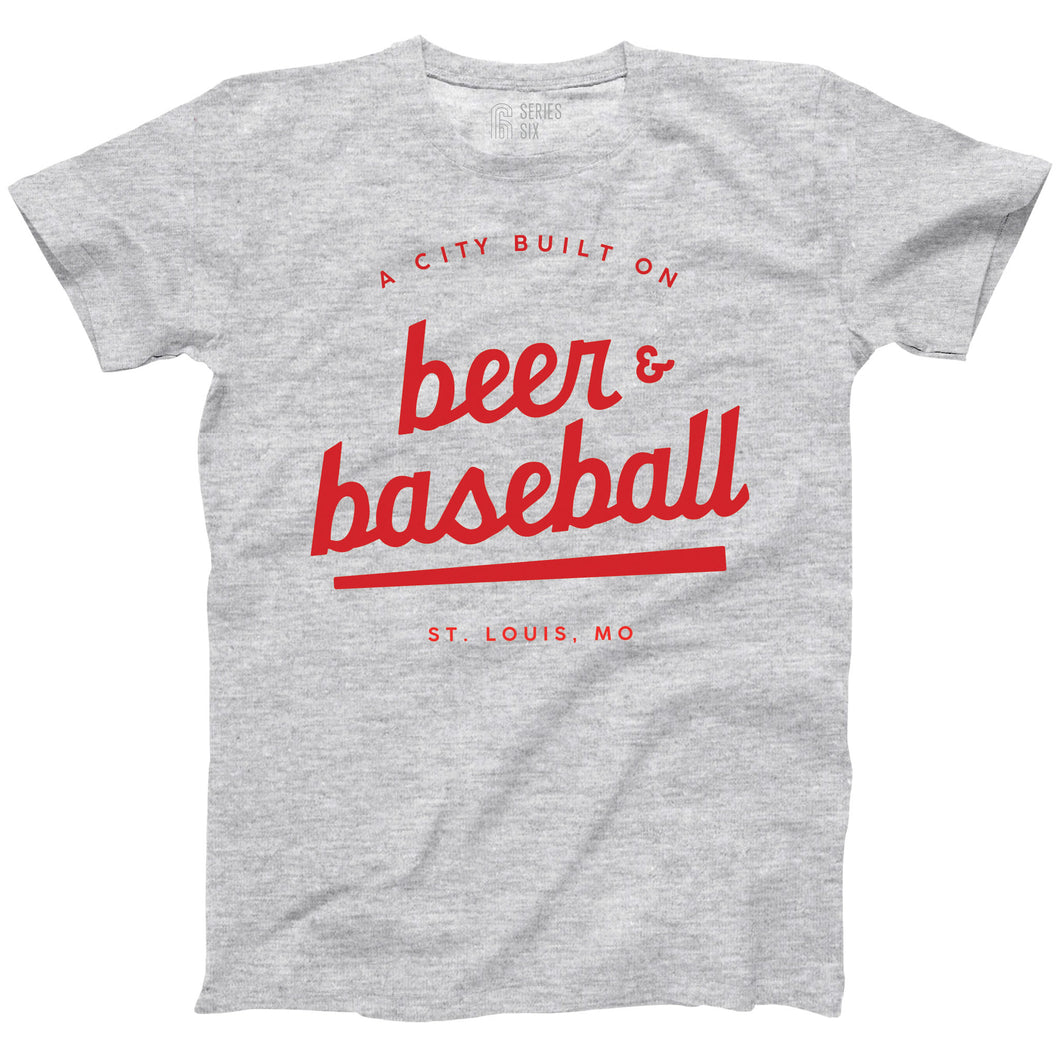 A City Built on Beer and Baseball Unisex Short Sleeve T-Shirt - Ash Grey