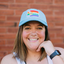 Load image into Gallery viewer, St. Louis Pride Flag Unisex Soft Style Hat - Light Blue
