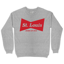 Load image into Gallery viewer, Budweiser Bowtie St. Louis Unisex Crewneck Sweatshirt - Grey
