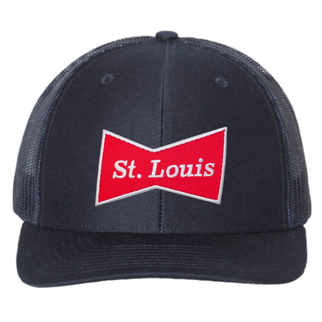 Budweiser Bowtie St. Louis Snapback Trucker Hat