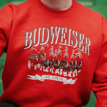 Load image into Gallery viewer, Budweiser Clydesdales St. Louis Unisex Crewneck Sweatshirt - Red
