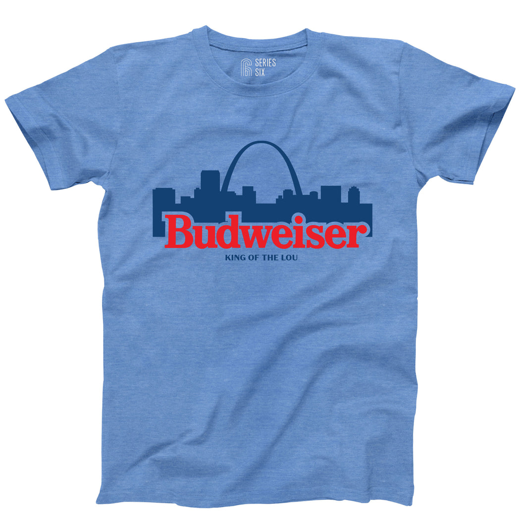 Budweiser Skyline Unisex Short Sleeve T-Shirt - Blue