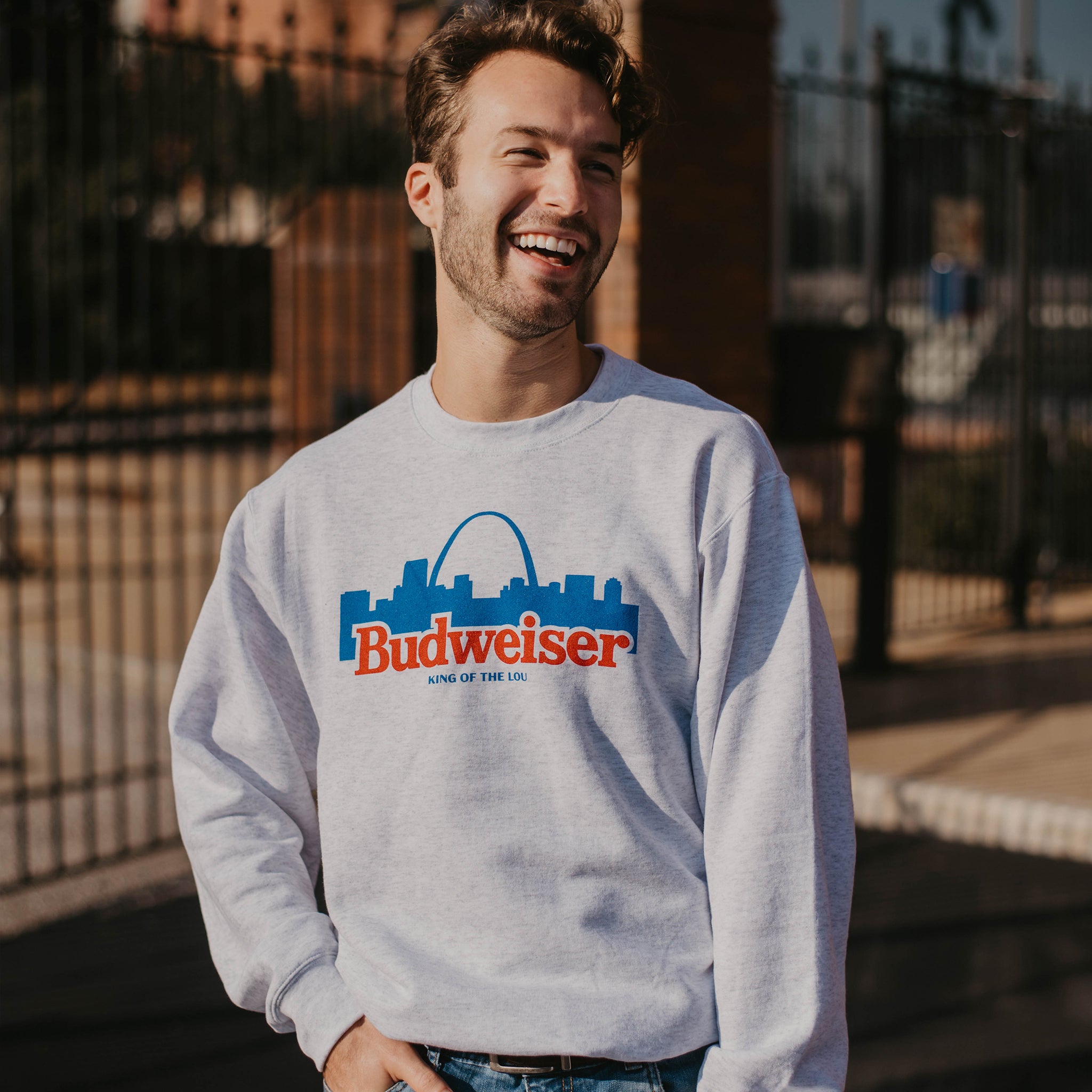 Fashion budweiser crew neck sweatshirt