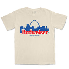 Load image into Gallery viewer, Budweiser Skyline Unisex Short Sleeve T-Shirt - Ivory
