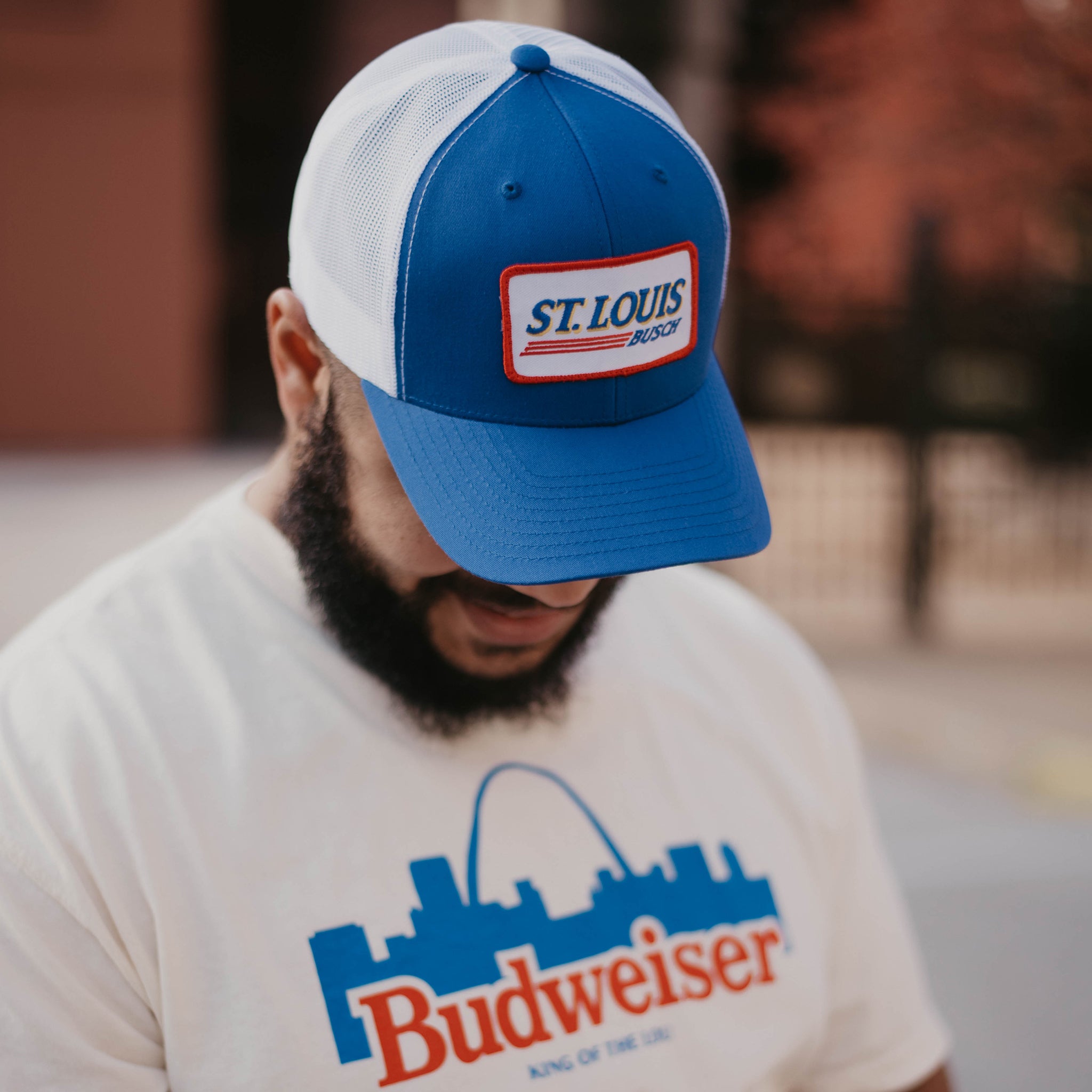 St. Louis Can Patch Snapback Trucker Hat - Navy
