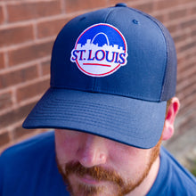 Load image into Gallery viewer, St. Louis Can Patch Snapback Trucker Hat - Navy
