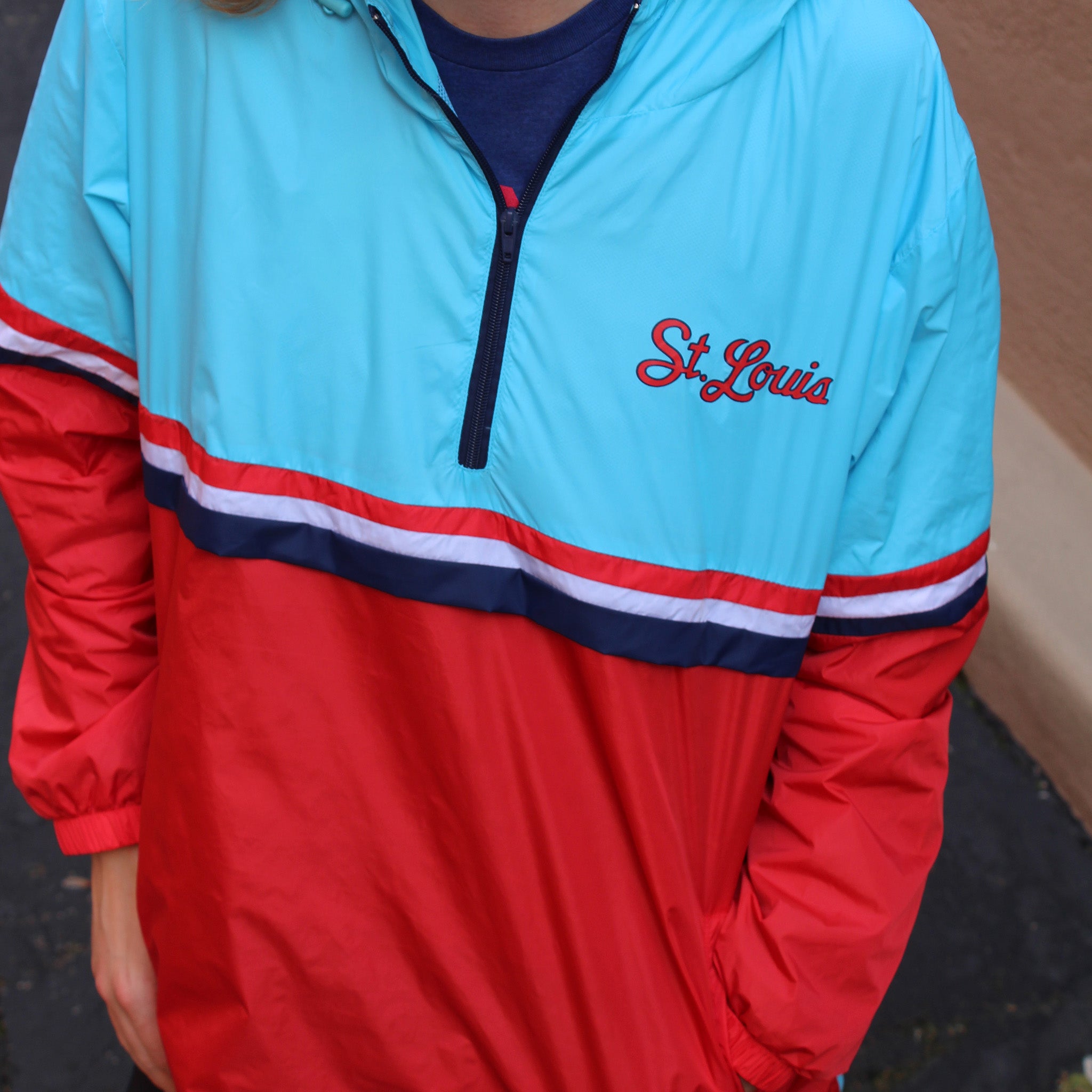 Retro Unisex Anorak Windbreaker - Powder Blue – Series Six