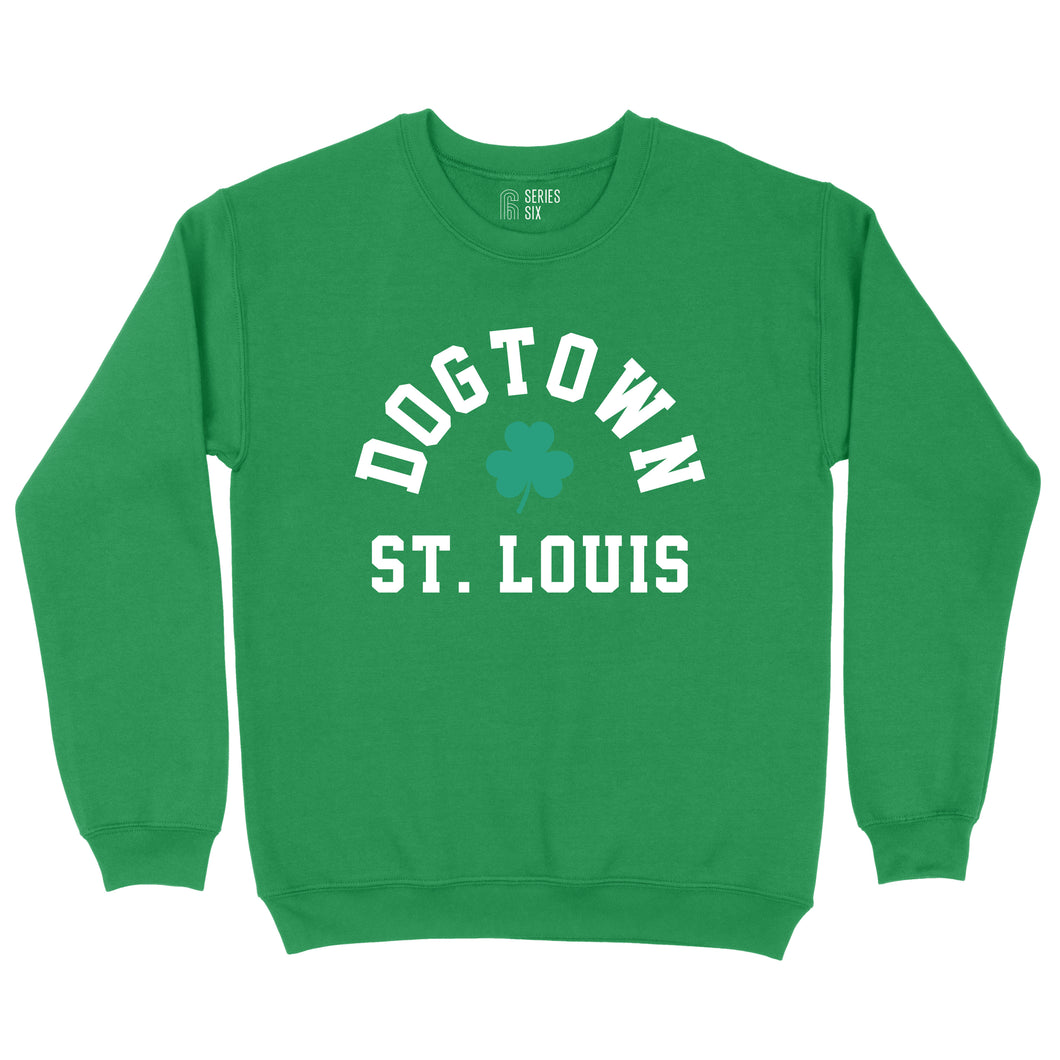 Dogtown St. Louis St. Patrick's Day Crewneck Unisex Sweatshirt - Kelly Green