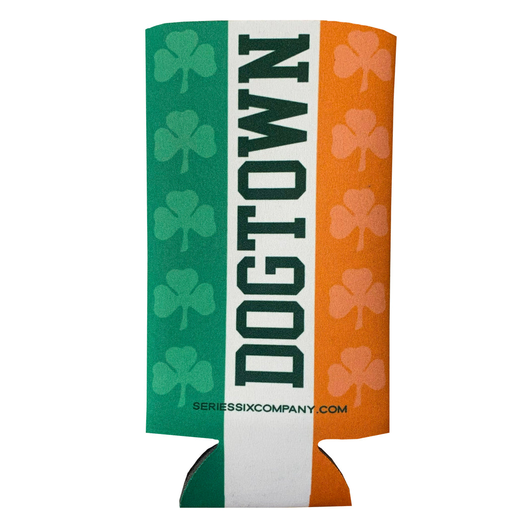 Dogtown Shamrock Flag St. Patrick's Day Tallboy Can Hugger