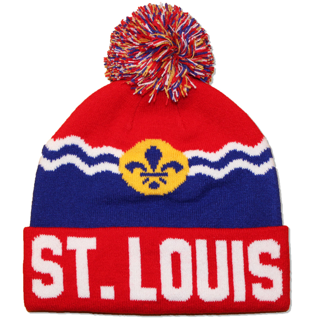 St. Louis Flag Knit Beanie Hat